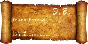 Diera Botond névjegykártya